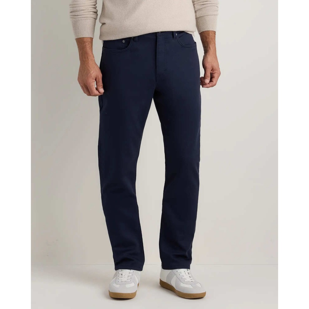 Quince Comfort Stretch Traveler 5-Pocket Pant Navy Blue Athletic Taper 34x32 NWT